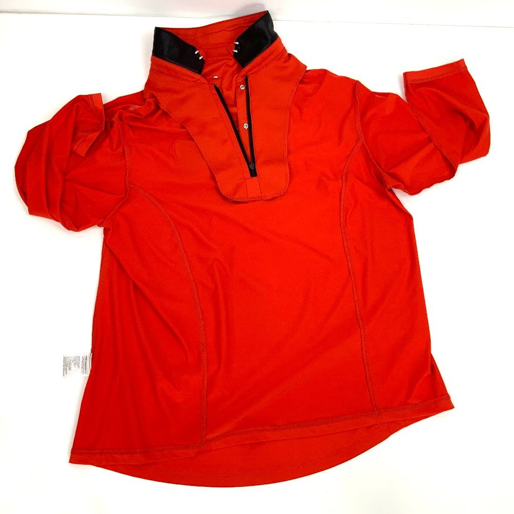 Jamie Sadock Red 1/4 Zip 3/4 Sleeve Golf Top Tee Medium - Picture 15 of 16